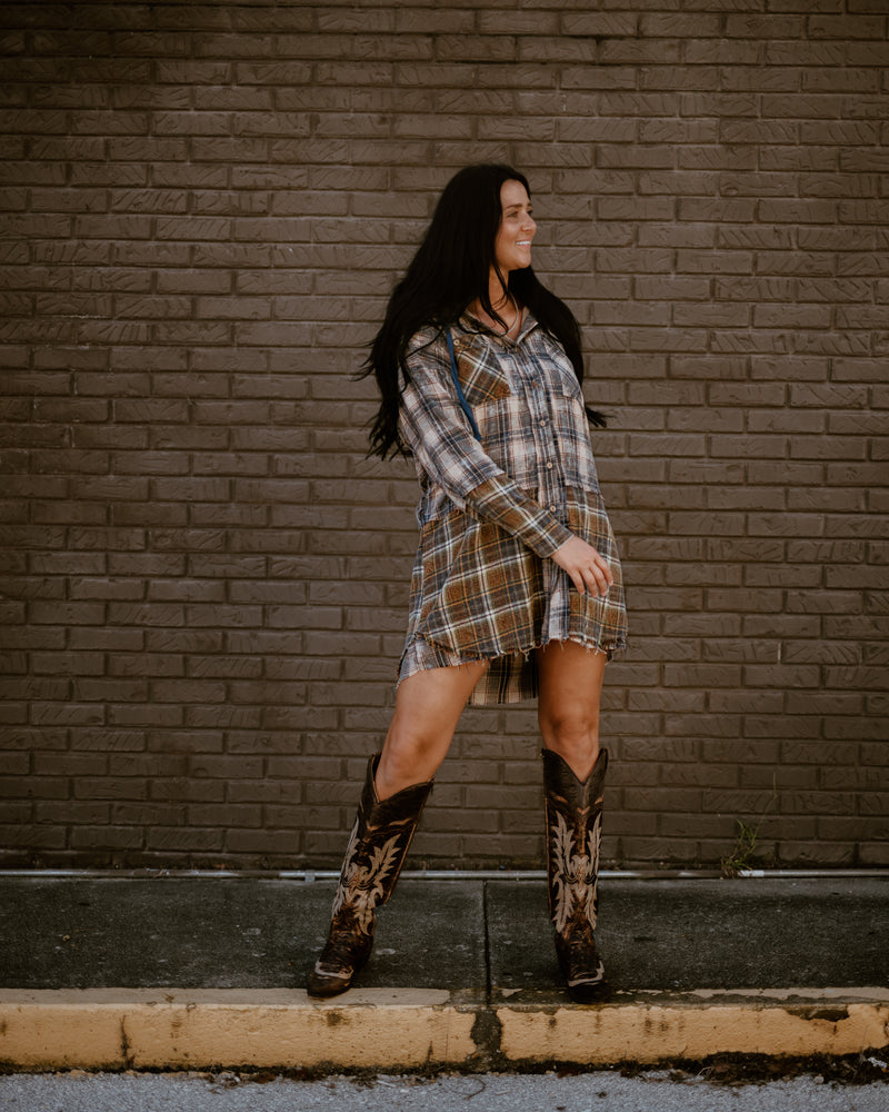Rustic Rebel Hooded Plaid