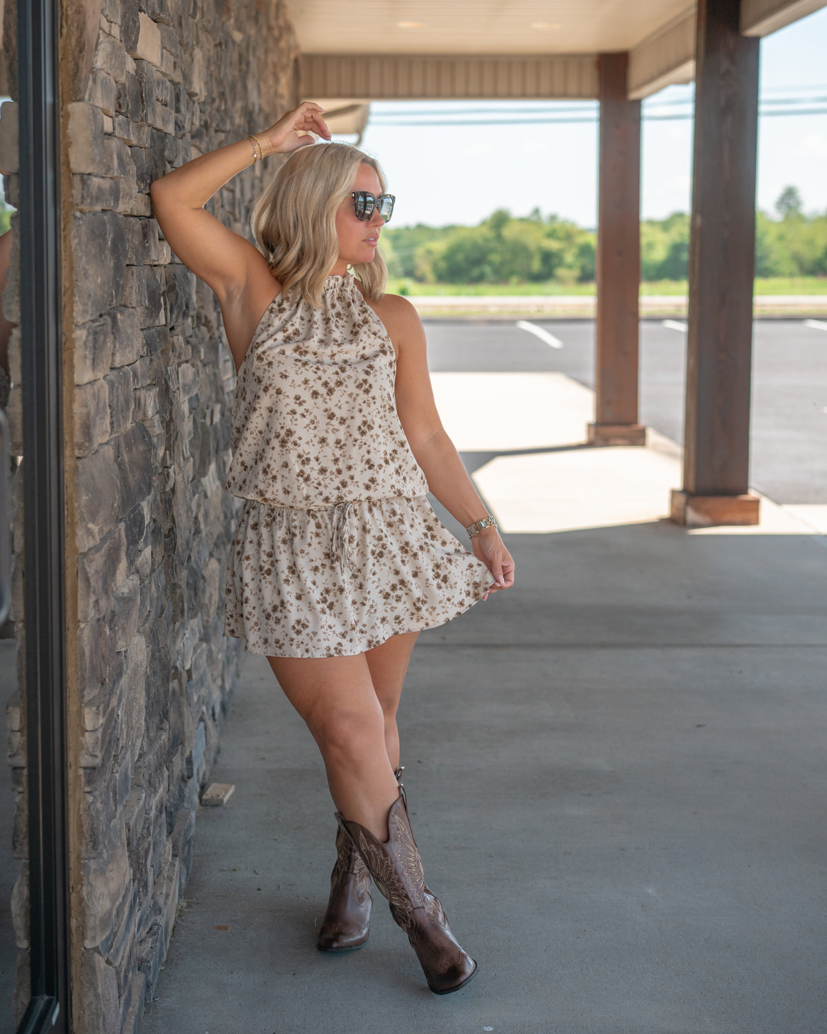 Wild at Heart Halter Dress