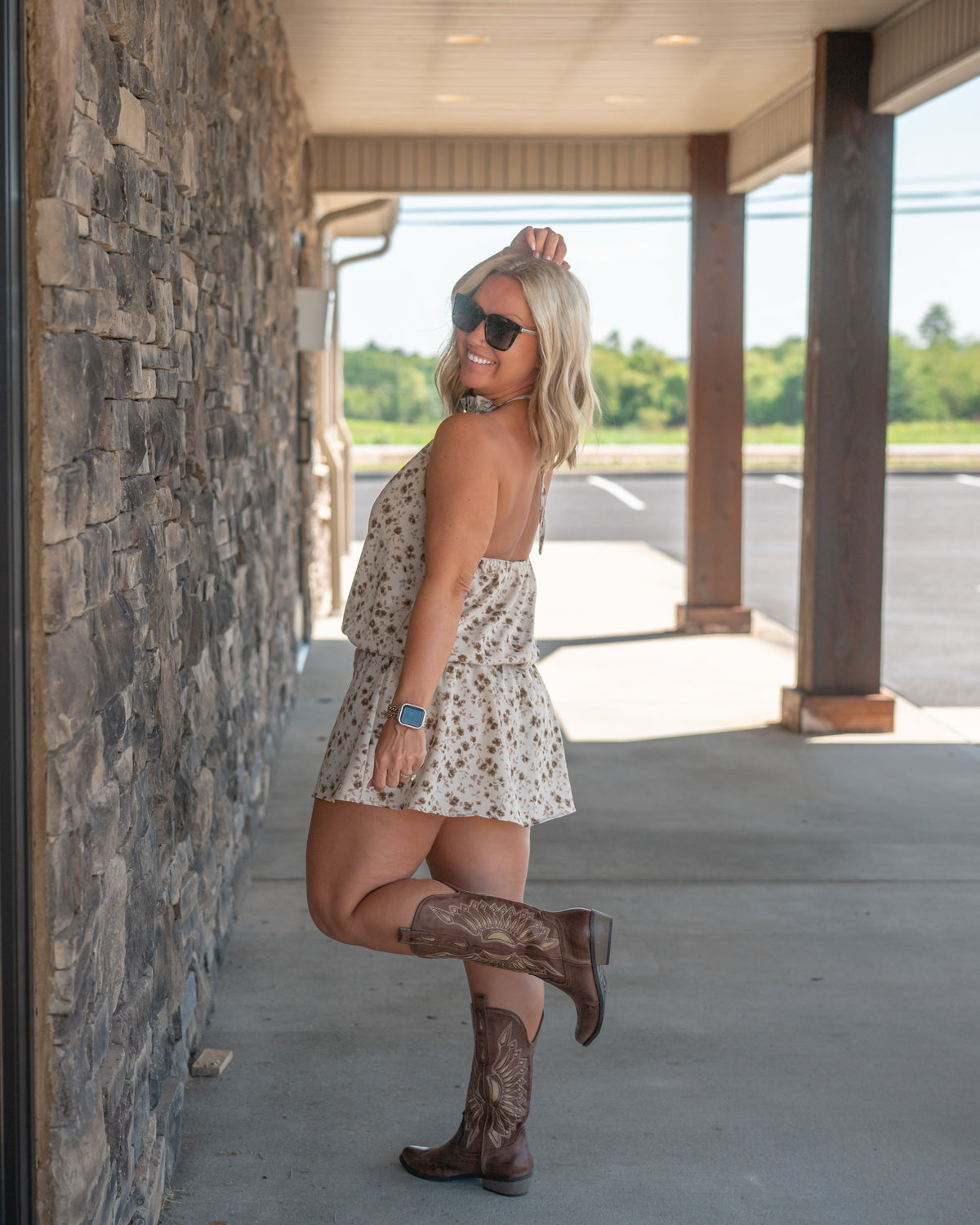 Wild at Heart Halter Dress