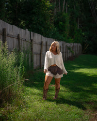 Chocolate Kiss Satin Lace Trim Shorts