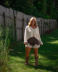 Chocolate Kiss Satin Lace Trim Shorts