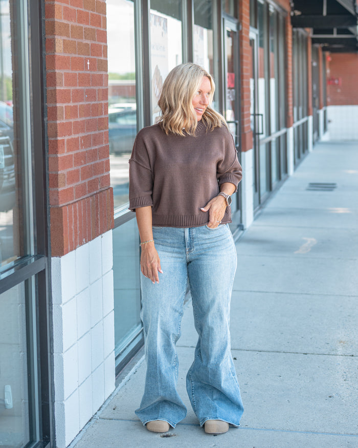 Good American Good Waist Palazzo Jeans Indigo 1154