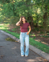 Good American Good Legs Flare Jeans in Indigo 1290