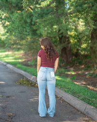 Good American Good Legs Flare Jeans in Indigo 1290
