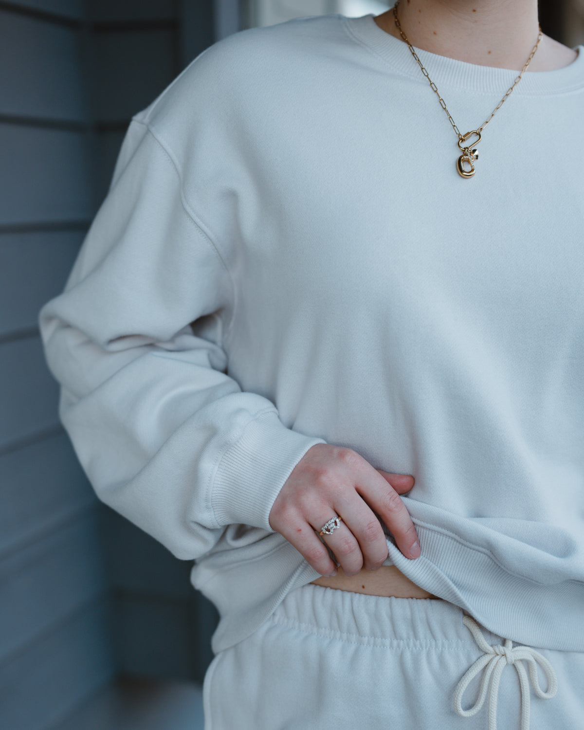 Z Supply Boyfriend Cotton Sweatshirt in Lavender Ice