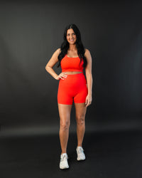 Free People Never Better Bike Shorts Grapefruit