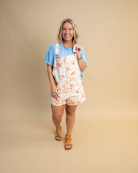Free People Sun Drenched Combo Ziggy Overalls