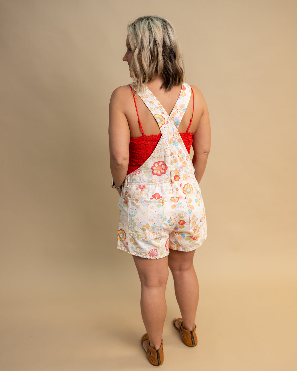 Free People Sun Drenched Combo Ziggy Overalls