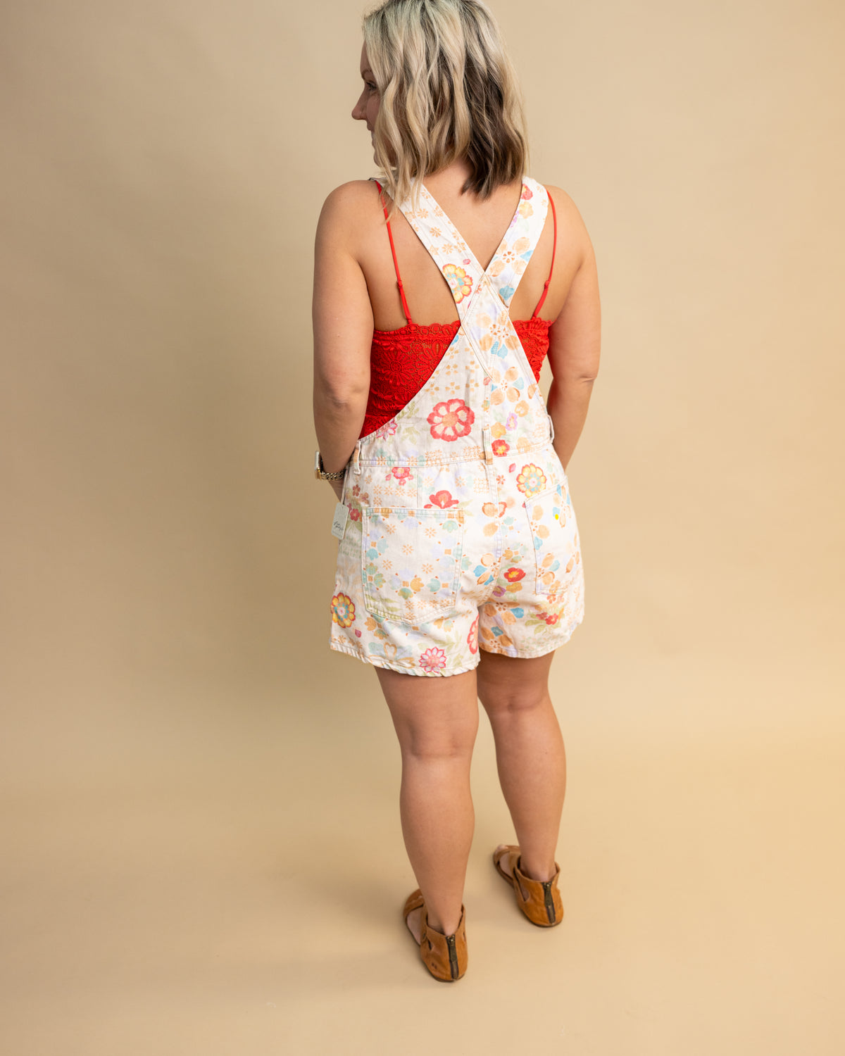 Free People Sun Drenched Combo Ziggy Overalls