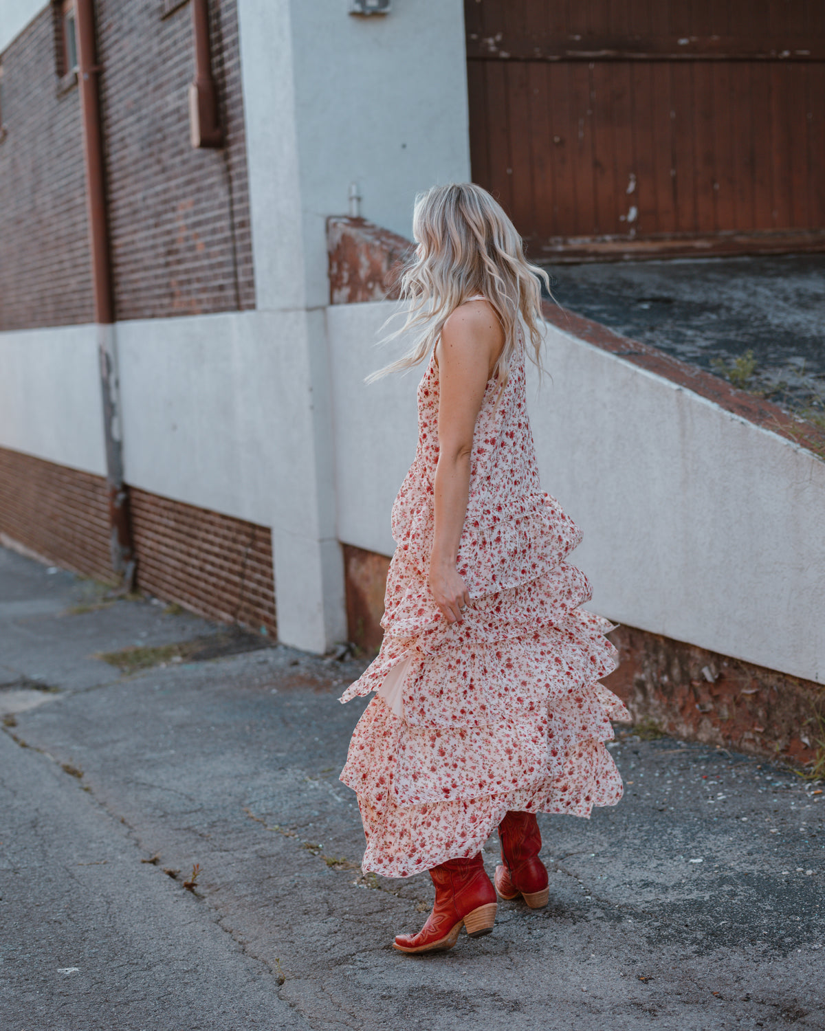 Twisted Details High Low Maxi Dress