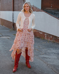 Twisted Details High Low Maxi Dress