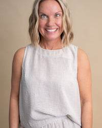 Sadie & Sage Garden Sun Button Tank