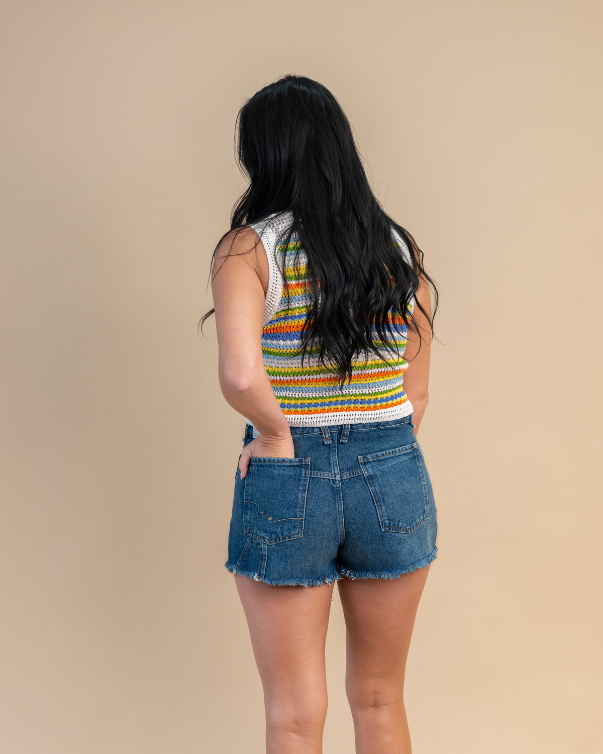 Free People Now or Never Denim Short Sunsational