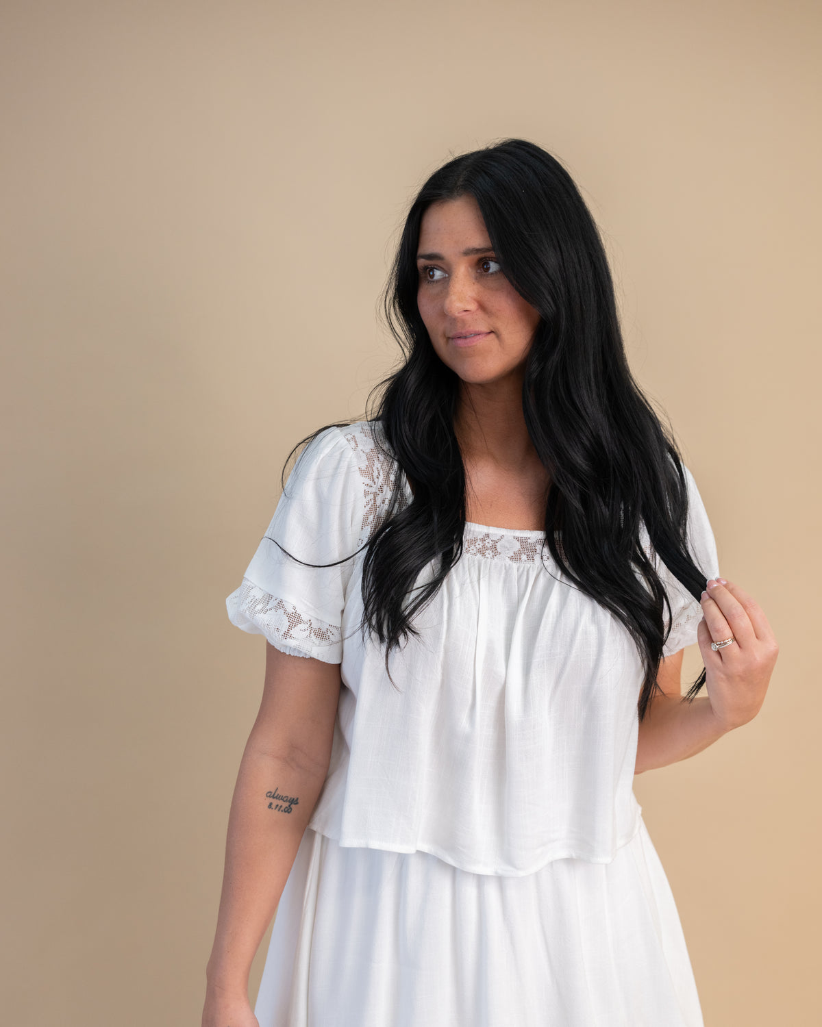 Sadie & Sage Misty Lace Inset Top