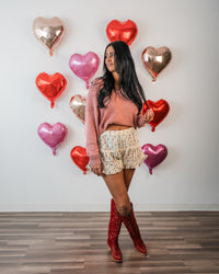 Vintage Heart Ruffle Shorts