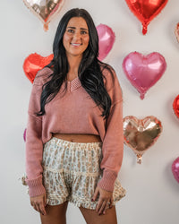 Vintage Heart Ruffle Shorts