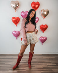 Vintage Heart Ruffle Shorts