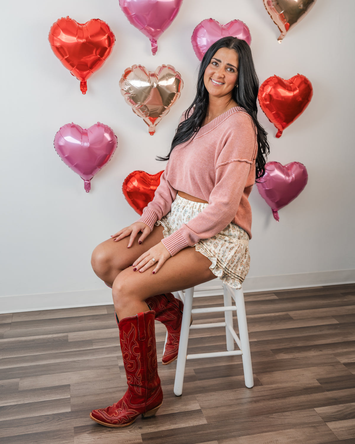 Vintage Heart Ruffle Shorts