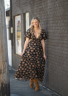 Black Daisy Cut Out Maxi Dress