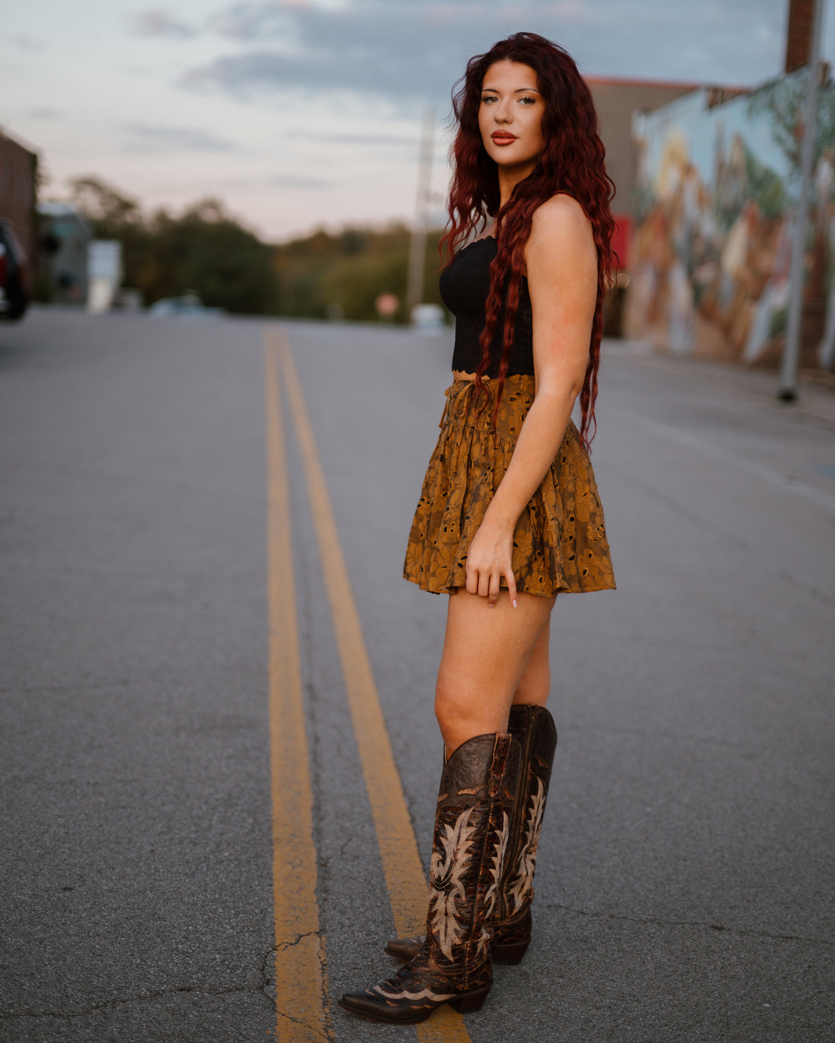 Aureum Jacquard Mini Skirt