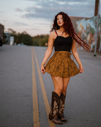 Aureum Jacquard Mini Skirt