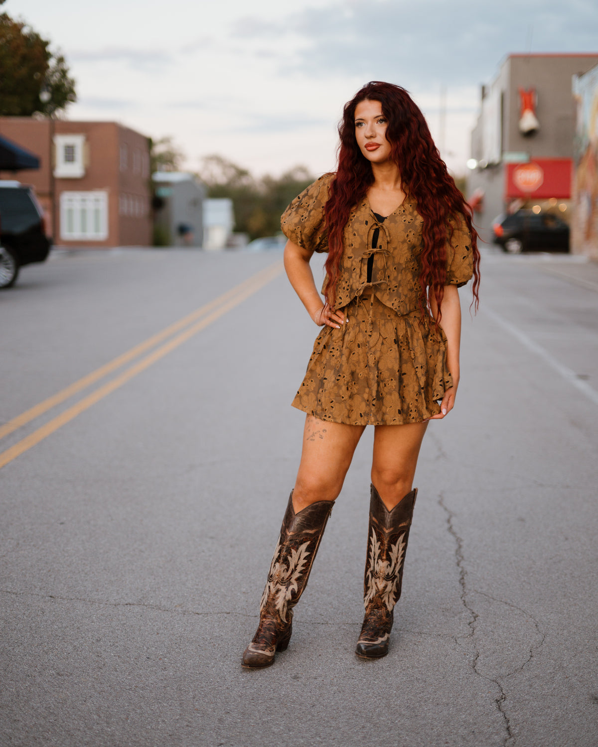 Aureum Jacquard Mini Skirt