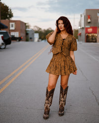 Aureum Jacquard Mini Skirt