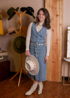 Vintage Cowgirl Vest & Skirt Set