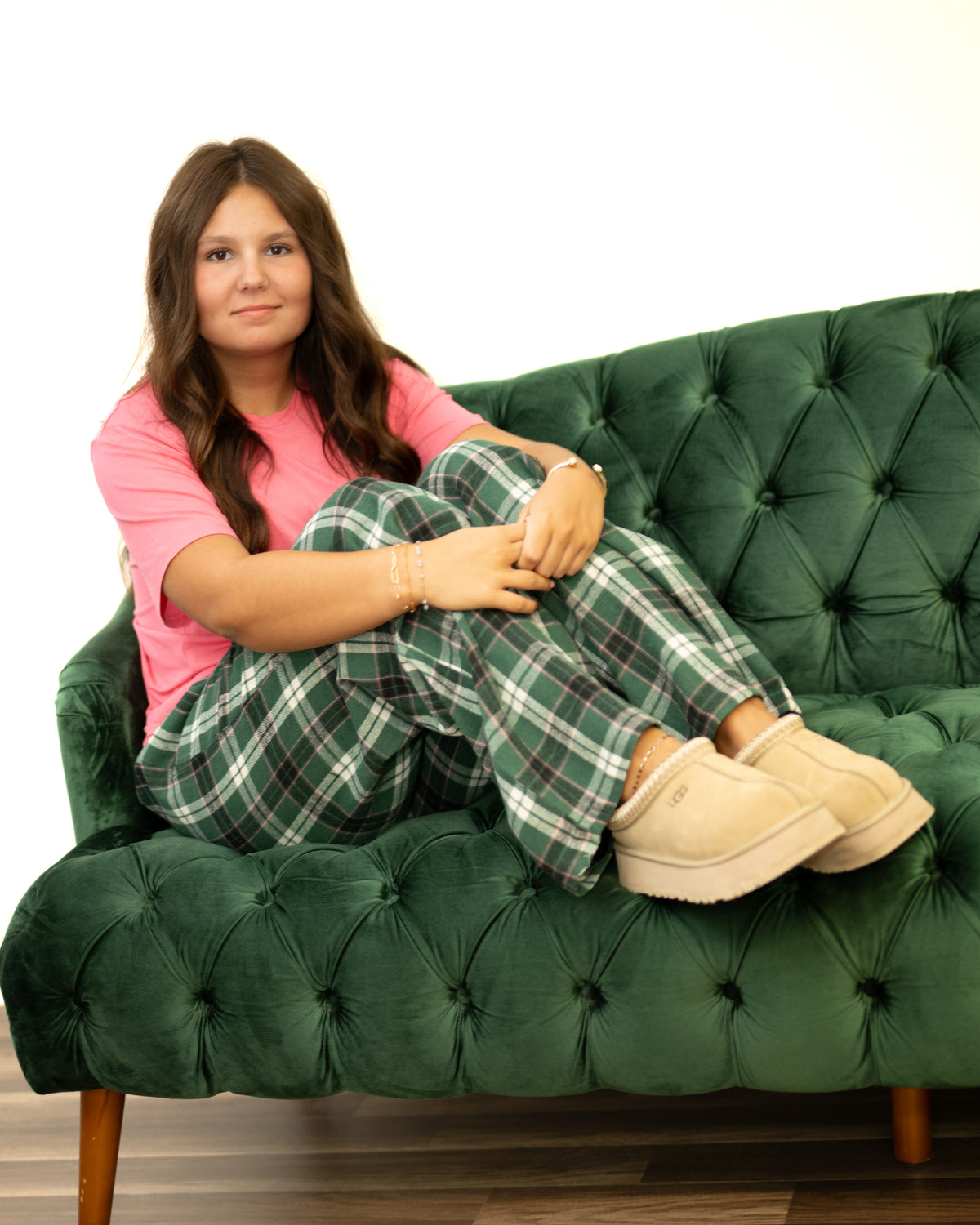 Plaid Pajama Pant Sets + Short Sleeve Shirt