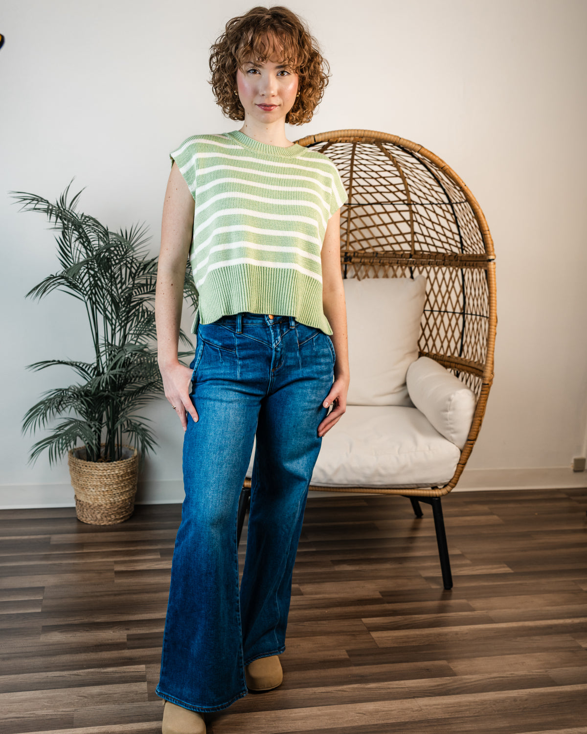 Fresh Start Stripe Sweater Top