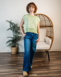 Fresh Start Stripe Sweater Top