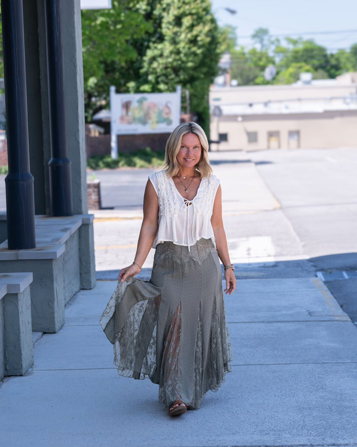 Free People Nice to Meet You Slip Skirt