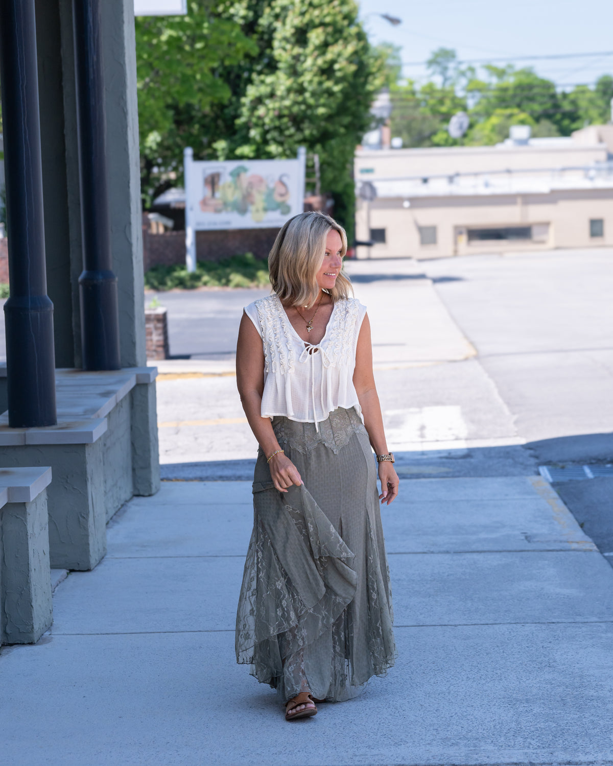 Free People Nice to Meet You Slip Skirt
