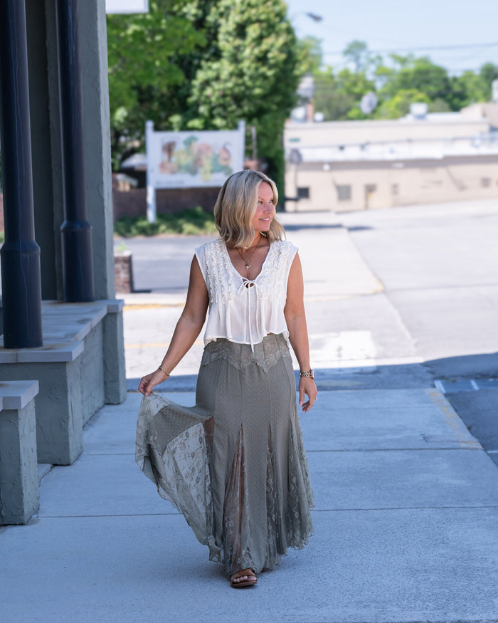 Free People Nice to Meet You Slip Skirt