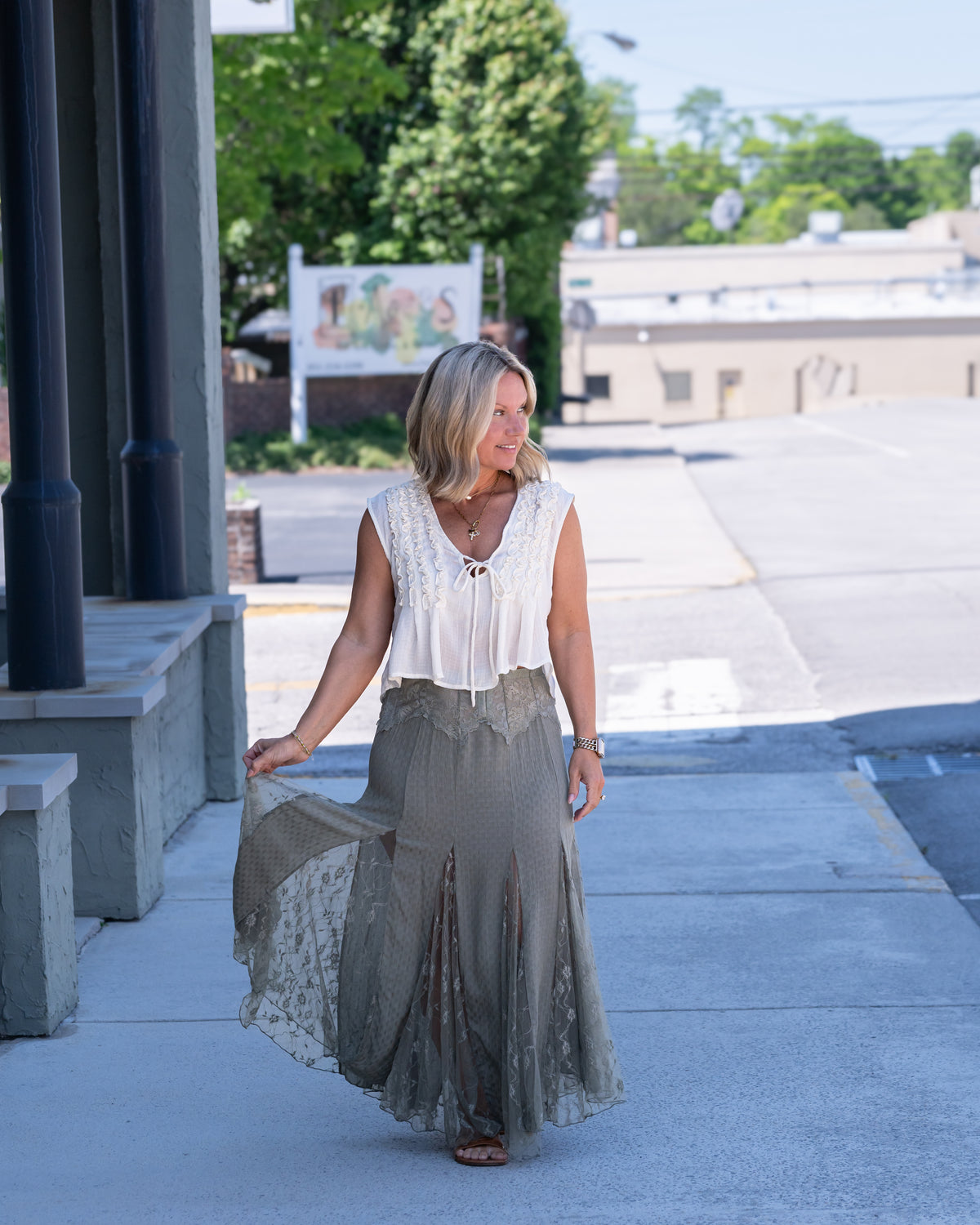 Free People Nice to Meet You Slip Skirt