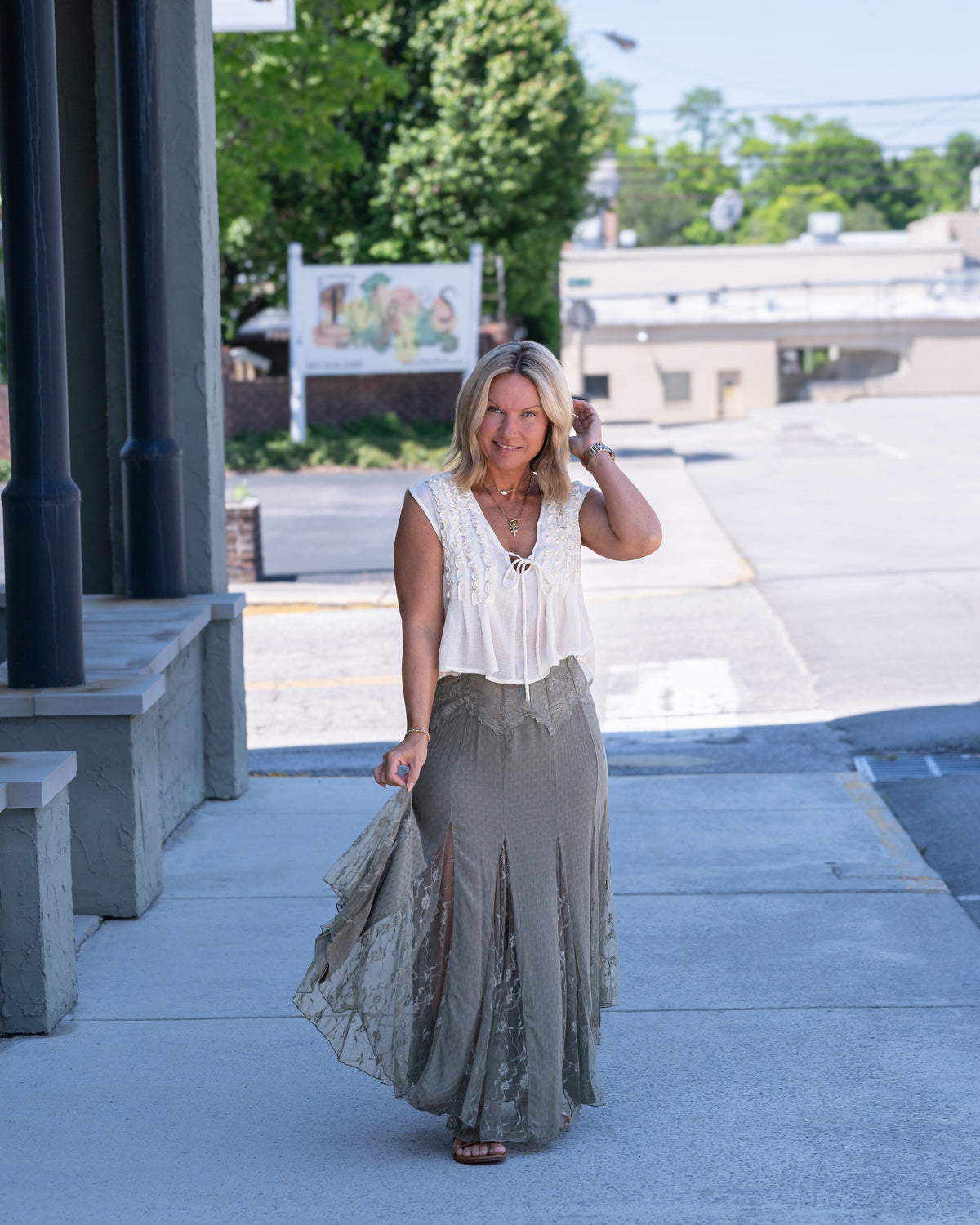 Free People Nice to Meet You Slip Skirt