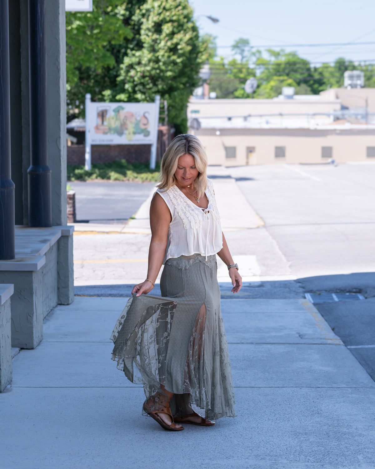 Free People Nice to Meet You Slip Skirt