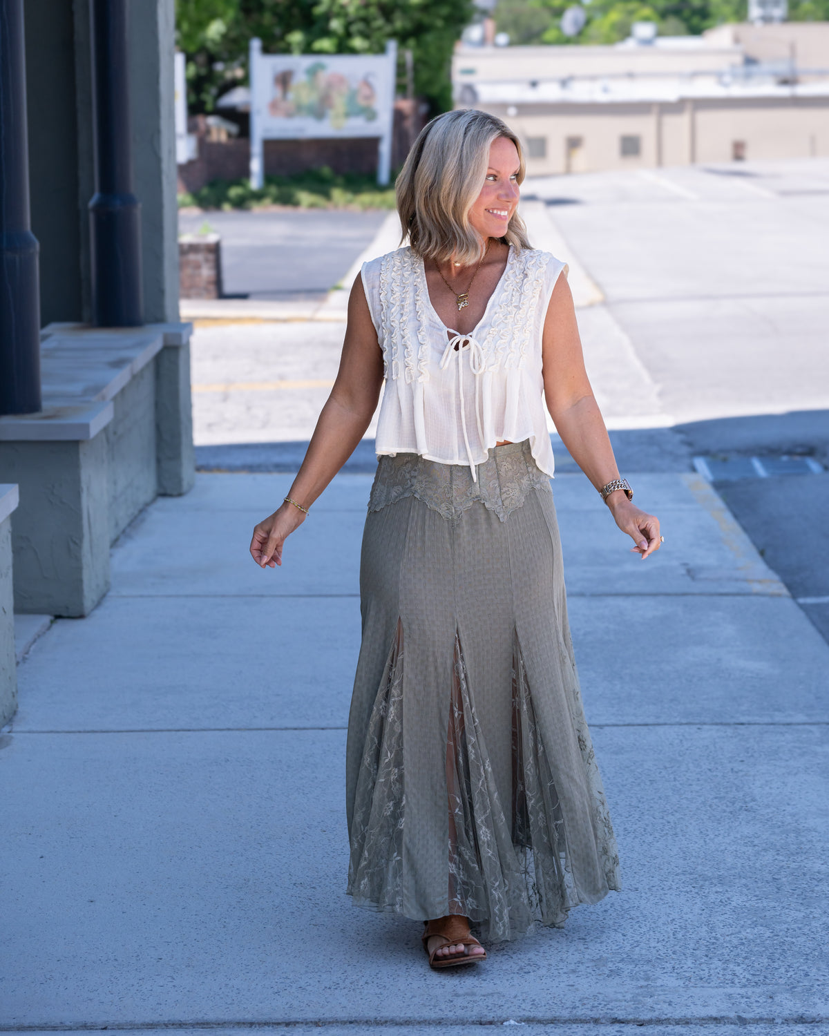 Free People Nice to Meet You Slip Skirt