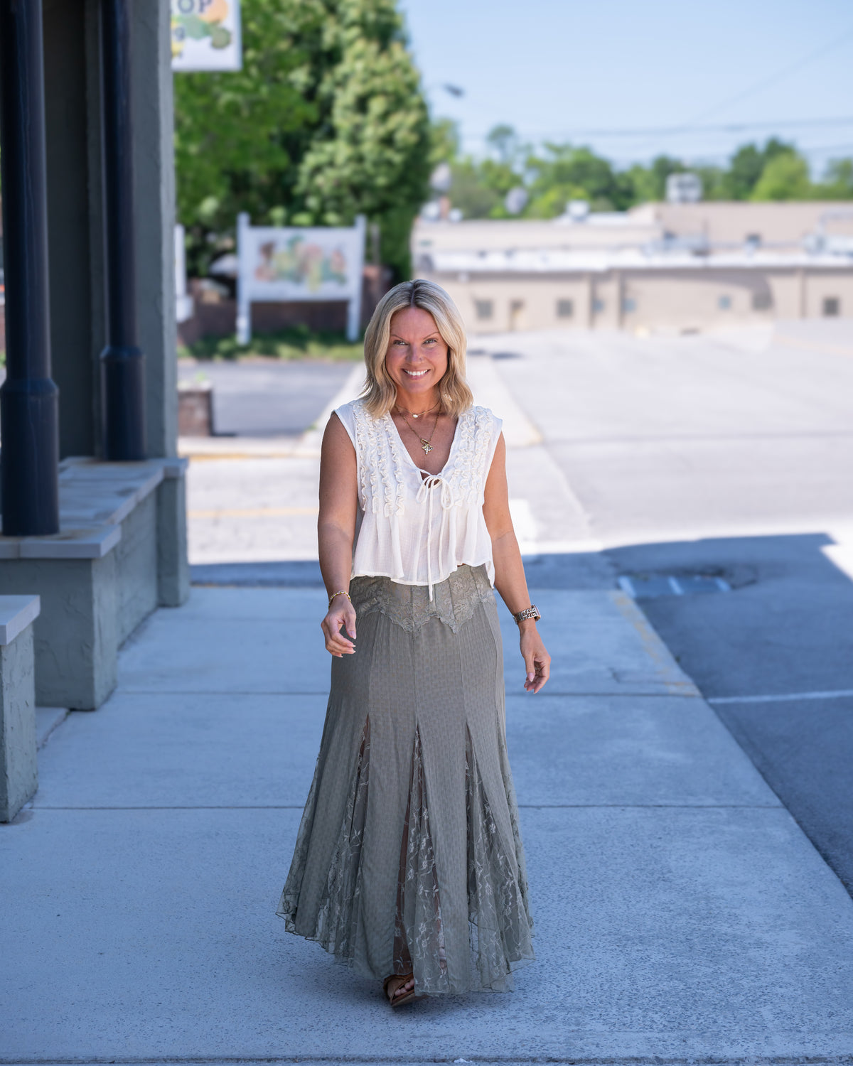 Free People Nice to Meet You Slip Skirt