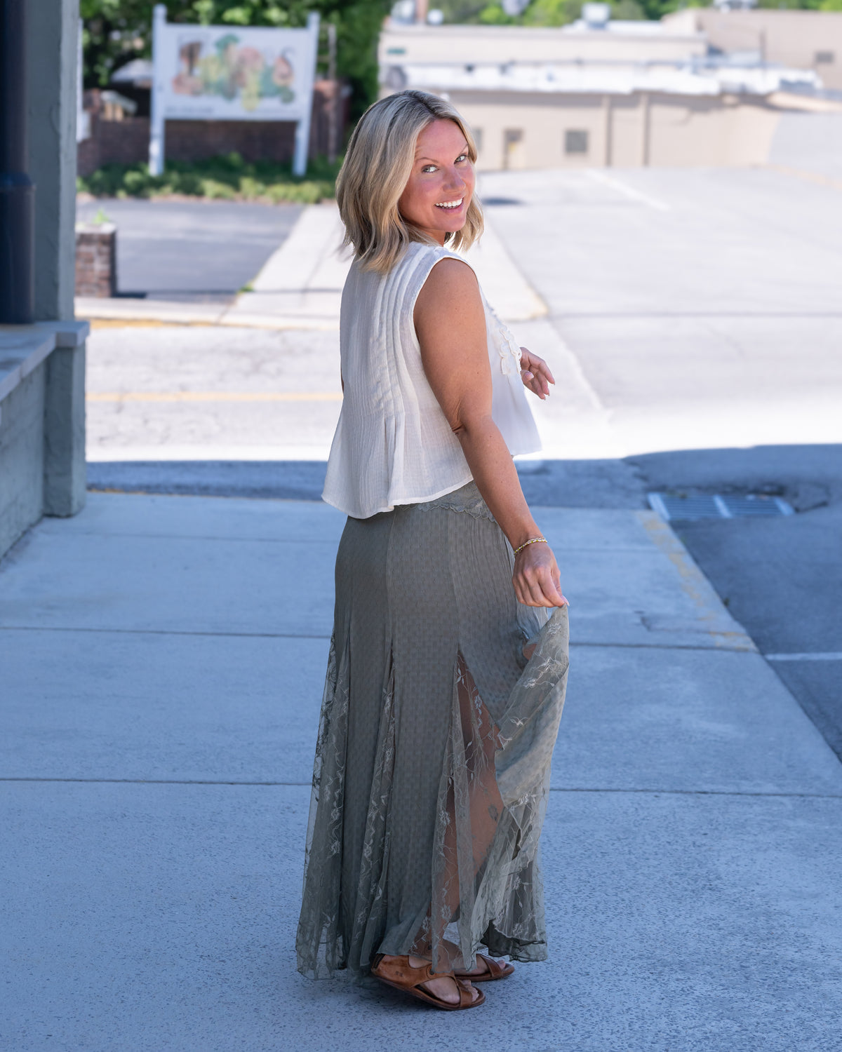 Free People Nice to Meet You Slip Skirt