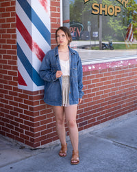 Hidden Grunge Oversized Denim Jacket