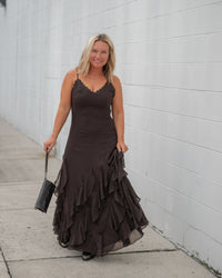 The Midnight Mocha Maxi Dress