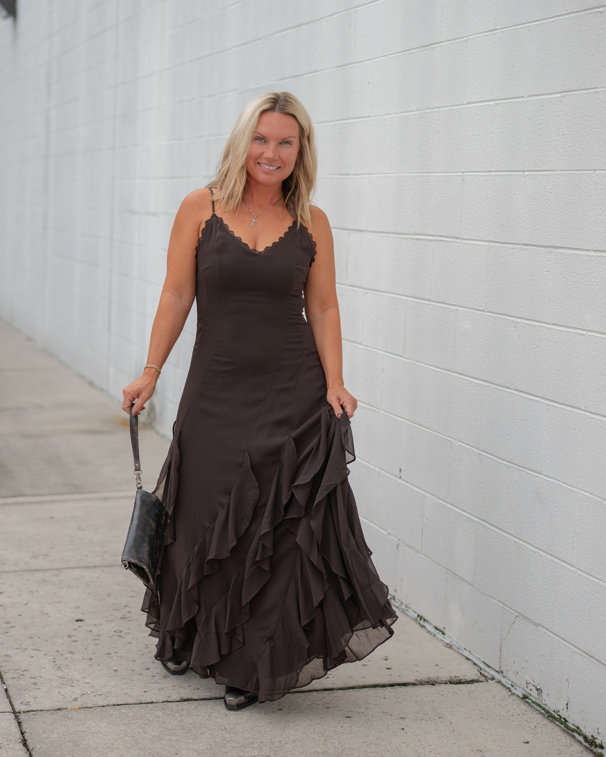 The Midnight Mocha Maxi Dress