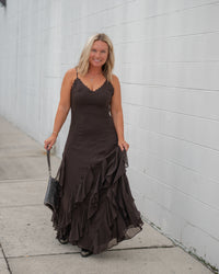 The Midnight Mocha Maxi Dress