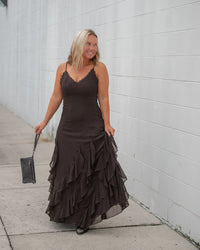 The Midnight Mocha Maxi Dress