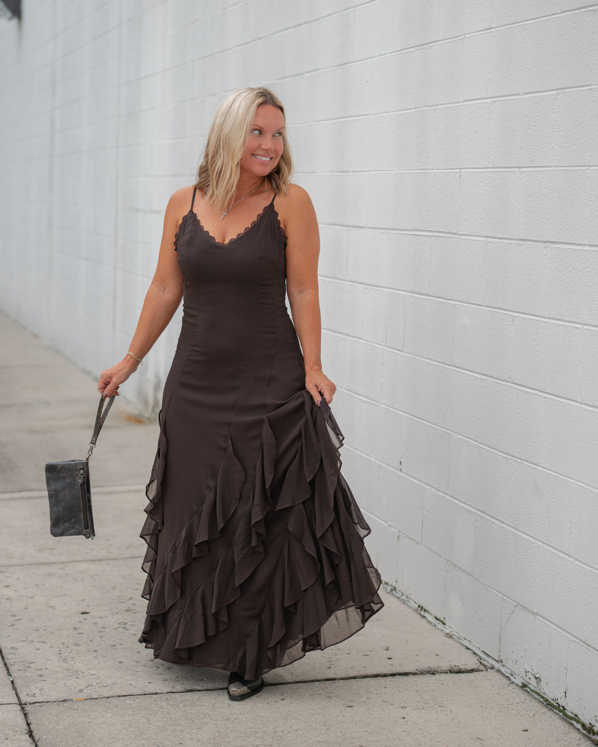 The Midnight Mocha Maxi Dress