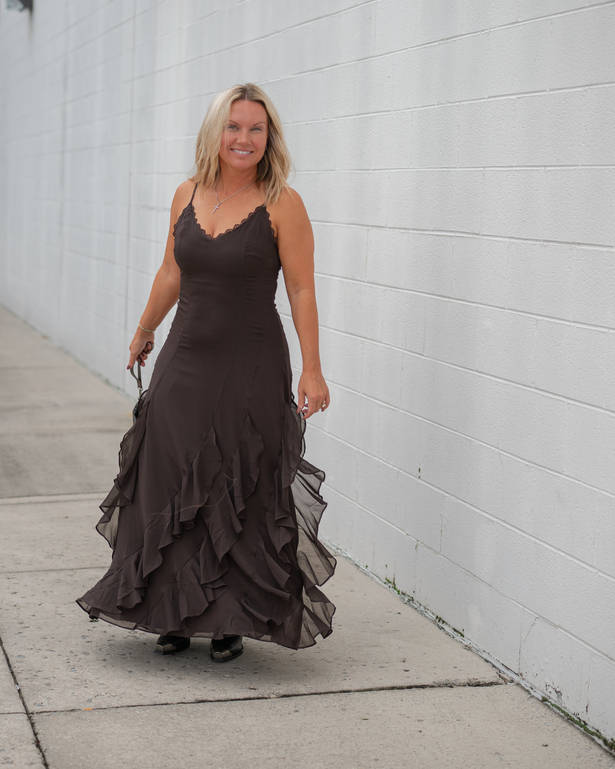 The Midnight Mocha Maxi Dress
