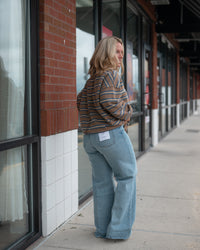 Good American Vintage Low Slung Baggy Jeans in Terra