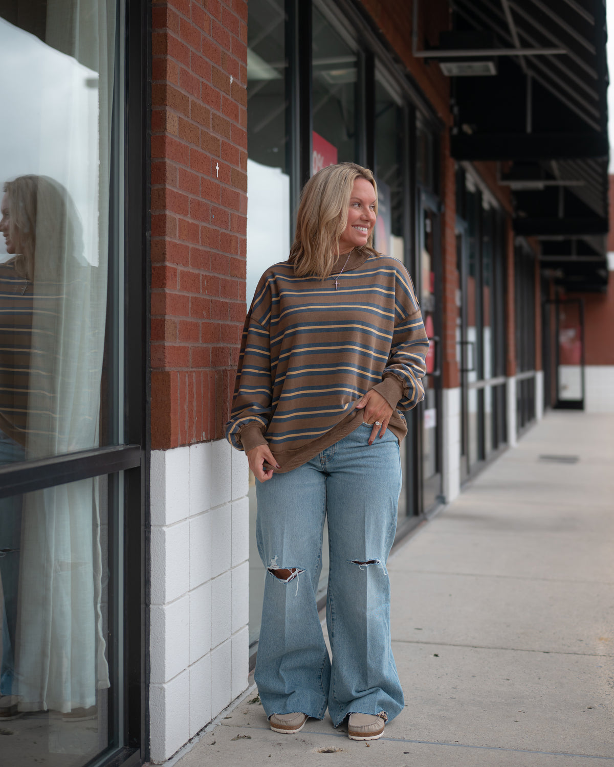 Free People Palm Springs Striped Army Combo