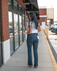 Good American Good Legs Flare Jeans in Indigo 1153